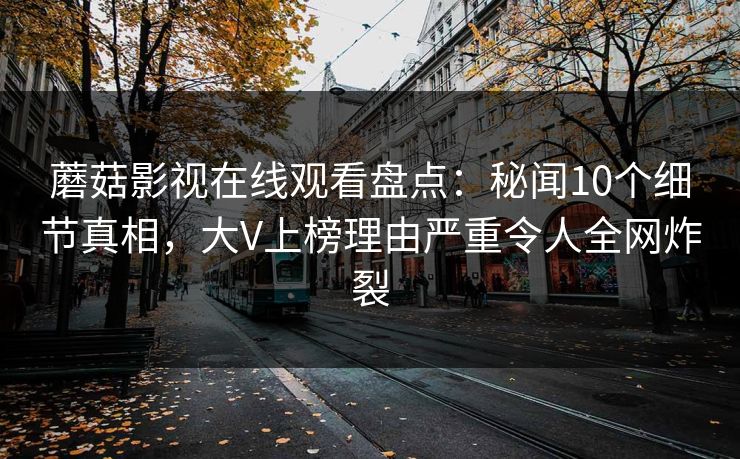 蘑菇影视在线观看盘点:秘闻10个细节真相,大V上榜理由严重令人全网炸裂 蘑菇影视在线观看盘点:秘闻10个细节真相,大V上榜理由严重令人全网炸裂